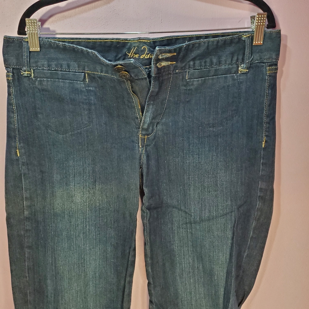 The Dive Low Rise Dark Blue Jeans Womens Size 8 Stretch